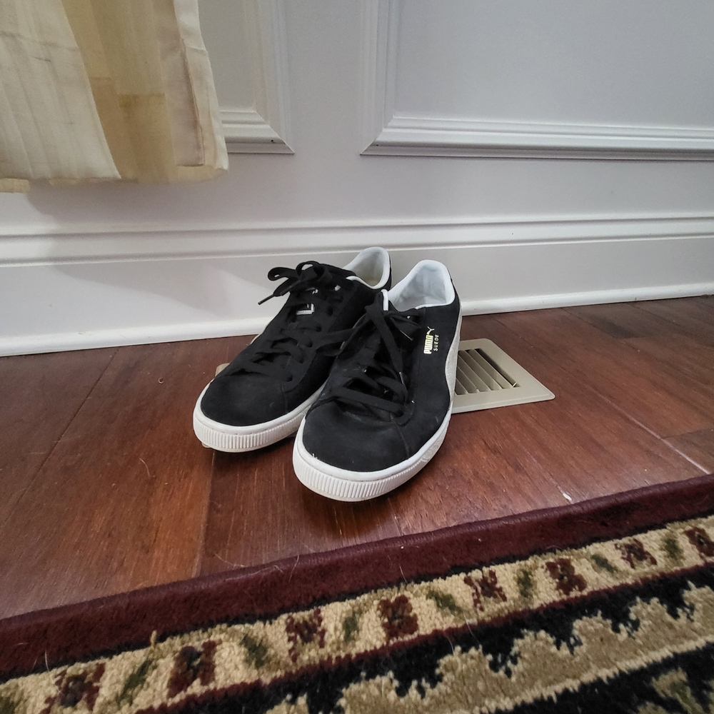 Puma Black Sneakers with White Accents